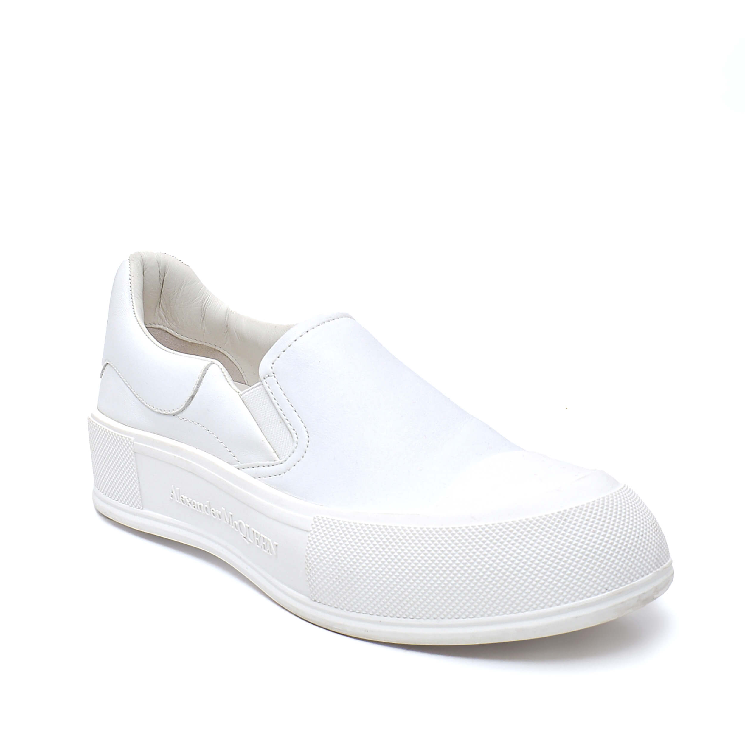 Alexander McQueen - White Leather Loafers / 38